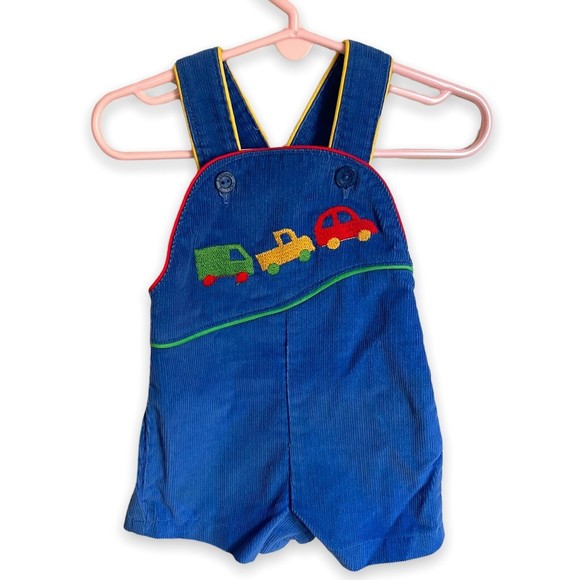 Carter's Bottoms Vintage Carters Corduroy Bib Overalls Train